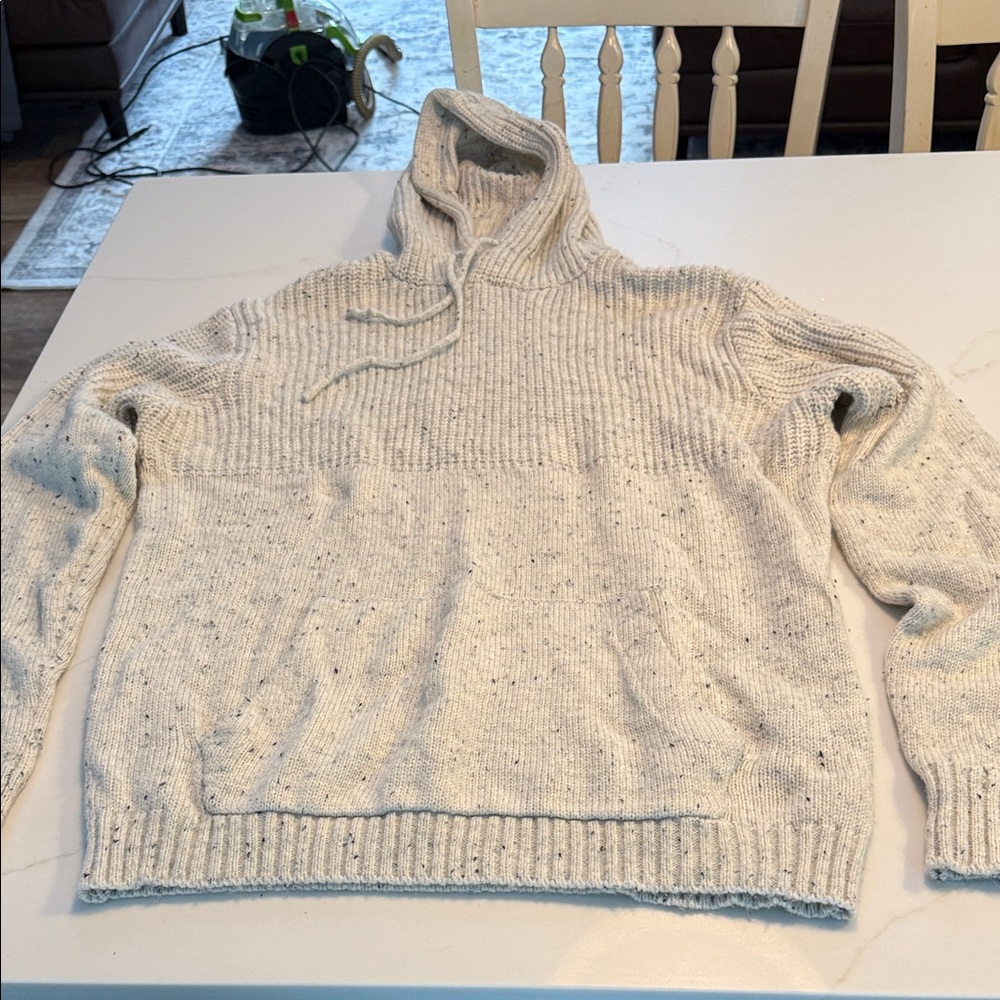 Cozy Cream Knit Hoodie